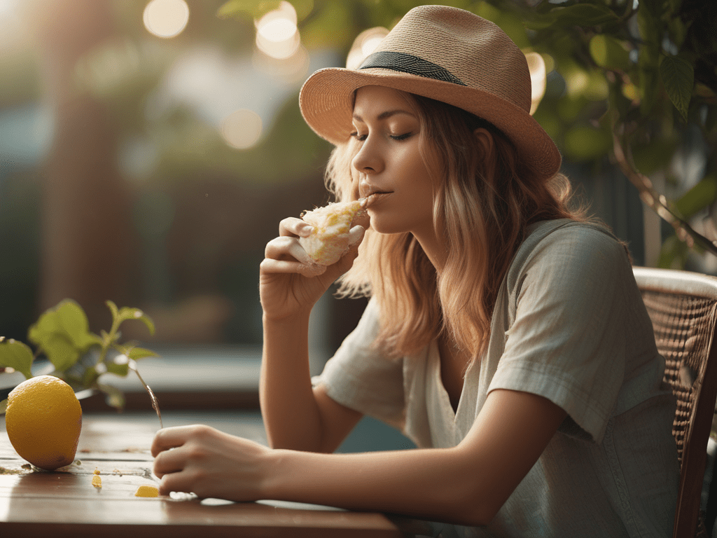 Citrónová zmrzlina.